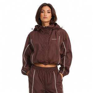 Chaqueta cortavientos unisex personalizada de talla grande, conjunto deportivo para exteriores, chaqueta con cremallera de un cuarto para mujer, pantalones cortos, chaquetas ligeras y transpirables para hombre - Product Image 3