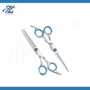 Ciseaux de barbier de qualité supérieure, lame de rasoir, ensemble de ciseaux de coiffure en couleur or avec magnifique étui en cuir et PU, kit de sécurité pour salon - Product Image 3