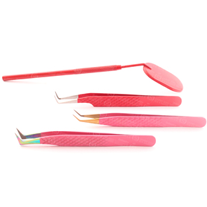 Japanese Stainless Steel Eyelash Extension Tweezers With <b>Mirror</b> Handle Private Label High Elasticity - Product Image 2