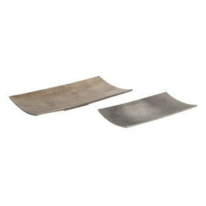 Bandeja de servicio de metal de último diseño de buena calidad Bandeja de aluminio de metal Bandeja decorativa personalizada para el hogar para cocina Tarifa al por mayor - Product Image 2