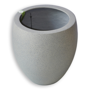 ALMELO Ensemble de 5 pots ronds en fibre de verre de 5 L, légers, design minimaliste, résistants aux intempéries, écologiques, pour plantes et fleurs d'intérieur - Product Image 3