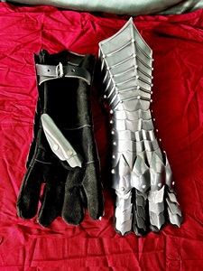 Guantes de plata Nazgûl medievales, guantes de Ringwraith del Rey Brujo para cosplay y fiestas de Halloween, accesorios metálicos para disfraces. - Product Image 6