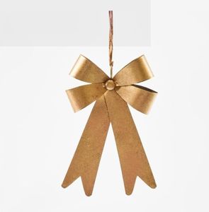 Ornement de Noël en métal doré en forme de nœud, décoration artisanale classique, ornement de nœud traditionnel, décoration artisanale en métal doré, décoration de fêtes - Product Image 3