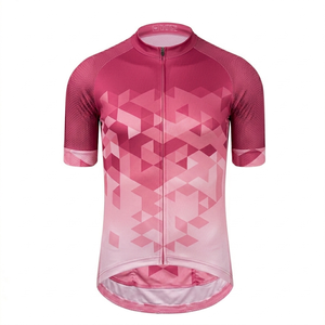Men's Custom Sublimation <b>Cycling</b> Jersey Short Sleeve Laser-Cut Breathable 100% Polyester Bike Jersey with Zip - Product Image 4