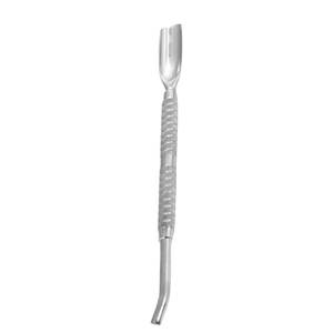 Pousse-ongles double extrémité en acier inoxydable pour manucure avec poignée texturée et pointe incurvée - Product Image 2