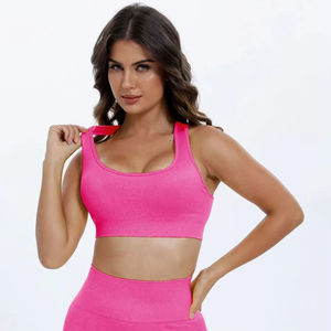 Sujetador deportivo elástico y elegante para yoga y pilates, sujetador de fitness de alta sujeción para mujer, ropa deportiva de compresión que absorbe la humedad - Product Image 6