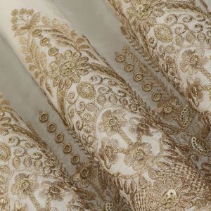 Premium Sequence Embroidery Fabric For Women Fashion Wear Designer <b>Garments</b> Party Wear Dresses Kaftan Abaya Bridal Wear - Product Image 3
