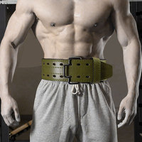 Ceinture d'haltérophilie en cuir de vachette vert olive à dégagement rapide de 10mm ceinture d'haltérophilie de soutien de taille antidérapante réglable personnalisée
