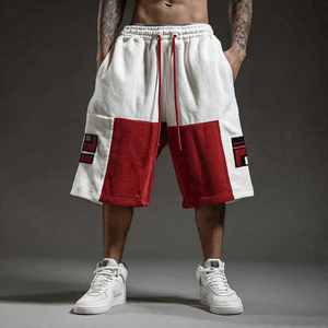 Shorts en molleton de coton pour homme, style streetwear, couleur unie, avec poches, pour le sport et le jogging. - Product Image 6