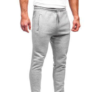 Men's Gray Woolen Straight Vintage Sweatpants Elastic Waist Drawstring Casual <b>Joggers</b> Side Pockets Midweight Cotton Autumn Wear - Product Image 4