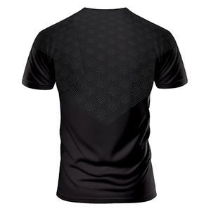T-shirt personnalisé imprimé respirant à adhérence optimale, coupe ajustée, teint en fil, 90 % coton 10 % élasthanne, pour le sport et la gym au printemps - Product Image 1