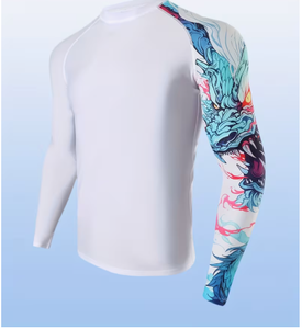 Maillot de bain à manches longues pour homme, protection UV, séchage rapide, performance, UPF 50+, protection UPF - Product Image 1