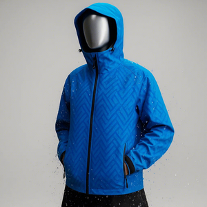 Veste d'extérieur imperméable hydrochrome personnalisée en nylon, coupe-vent réactif à l'eau pour homme - Product Image 5