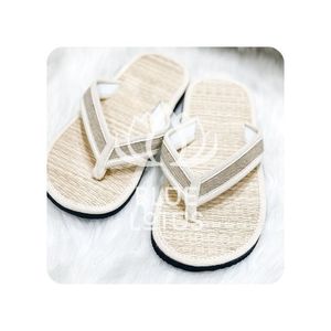 BEST SELLER Sandales à plateforme en jonc de mer tressé, légères et à bout ouvert, pour le printemps, l'été, l'intérieur et le spa - Product Image 1