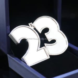 Collar con colgante numérico 23, diseño llamativo de doble dígito, contorno brillante, joyería de moda para hombres y mujeres, venta al por mayor - Product Image 6