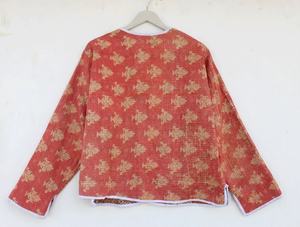 แจ็กเก็ต Kantha สำหรับทุกเพศ, แจ็กเก็ตกันธาสไตล์วินเทจสำหรับผู้หญิง - Product Image 6