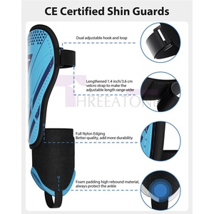 Protège-tibias en PU respirant et léger avec panneaux en mesh pour un confort rafraîchissant, conception flexible pour une mobilité améliorée, idéal pour les sports professionnels. - Product Image 3