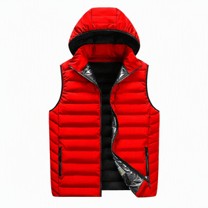 Custom Color Men Padded Vest Hooded Sleeveless Quilted <b>Gilet</b> Warm <b>Lightweight</b> Winter Puffer Bodywarmer Wholesale - Product Image 6