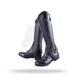 Horse <b>Riding</b> Half <b>Chaps</b> Customized Equestrian Leather <b>Chaps</b> for Training <b>Riding</b> and Competition Use - Product Image 2