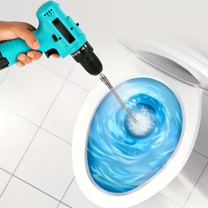 Sonda per la pulizia degli scarichi con rivestimento a polvere, strumento per sbloccare lavelli di cucina e bagno, WC, docce e scarichi per la pulizia di tubature - Product Image 6