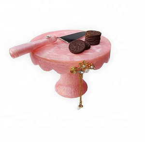 New Design Resin <b>Cake</b> <b>Stand</b> <b>Cake</b> Server Agate Look Handmade Eco-Friendly Dishwasher Safe Customized Size Color Hot Selling India - Product Image 1
