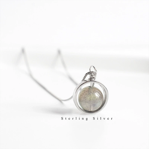 Collier classique en argent sterling S925 avec perles en cristal et strass - Product Image 3