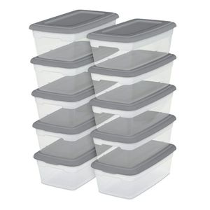 Juego de 40 piezas 6 Qt. Caja de almacenamiento de plástico de titanio Juego duradero y elegante de 40 contenedores y cajas de almacenamiento - Product Image 2