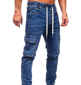 กางเกงยีนส์ผู้ชายลำลองผ้าฝ้ายเดนิม กางเกงคาร์โก้หลายกระเป๋า  ใส่โลโก้ได้ แฟชั่นใหม่  รับสั่งทำ - Product Image 2