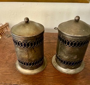 Vintage Gold Metal Tea Coffee Container with Cut Work Design Jar Useful For <b>Pantry</b> Organization And Daily Use Storage From India - Product Image 6