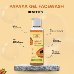 REEMIGA LIFE SCIENCE PVT. LTD. Gel Nettoyant Visage à la Papaye Nettoyage en Profondeur Blanchissant Fini Mat Logo Tous Types de Peau Peau Nette et Éclatante - Product Image 2