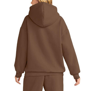 Sudaderas con capucha extragrandes personalizadas para mujer, al por mayor, de algodón grueso, forro polar, doble capucha, ropa urbana para mujer - Product Image 2