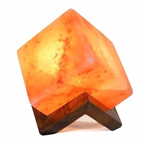 High Density Himalayan Pink Salt <b>Lamp</b> Geometric Cube Design Air Purifier Table Light - Product Image 2