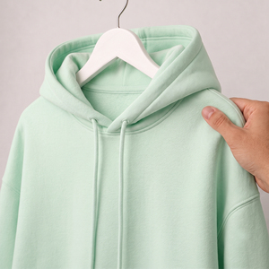 Sweat-shirts à capuche 100% coton, couleur unie, molleton épais, poids lourd, surdimensionnés, impression de logo personnalisée, sweat-shirts pour hommes - Product Image 6