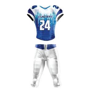 Ensemble d'uniformes de football américain respirants par sublimation pour compétition d'équipe, en polyester imprimé, avec logo personnalisé – Fabricant - Product Image 4