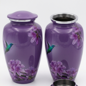Heavy Duty Aluminum Cremation Urn - Metal Urn for Human Ashes Adult Size - Polished <b>Memorial</b> <b>Vase</b> with Screw Lid - Product Image 4