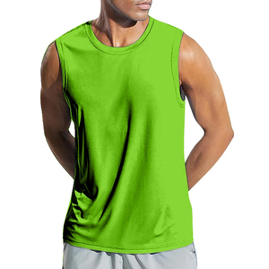 เสื้อกล้ามคอกลมผู้ชาย ASCENDING SPORTS สีเขียวล้วน ระบายอากาศได้ดี แห้งเร็ว เหมาะสำหรับใส่ลำลองและออกกำลังกาย ผลิตจากผ้าถักโพลีเอสเตอร์ 100% - Product Image 2