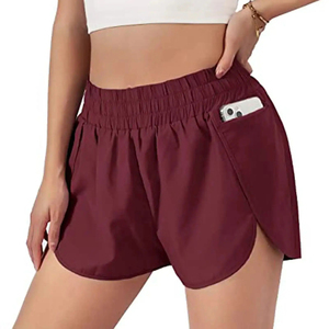 Shorts de sport pour femmes en tissu doux et confortable, avec taille élastique, pour la course, l'entraînement et le fitness - Product Image 1