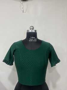 Blouse demi-sari femme automne/printemps, taille personnalisée, prête à porter, en tissu écologique respirant et extensible, grande taille, décontractée, à prix abordable - Product Image 4