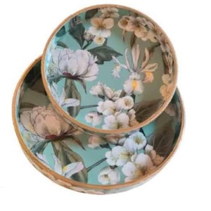 Plateau de service en bois de forme personnalisée avec finition émaillée, plateau en bois tendance, fonctionnel, décoratif, plateau pour servir les pâtes - Product Image 1