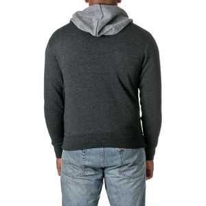 Sweat à capuche zippé pour homme, coupe oversize, en molleton technique de coton 360 g/m², épaules tombantes, avec logo personnalisé, pour l'hiver - Product Image 2