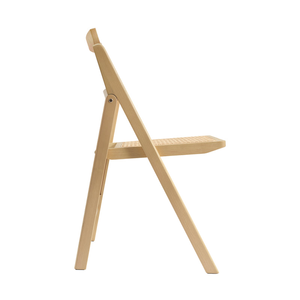 Silla de Comedor Plegable Moderna de Madera Maciza con Respaldo de Ratán Natural y Asiento Tejido - Product Image 3