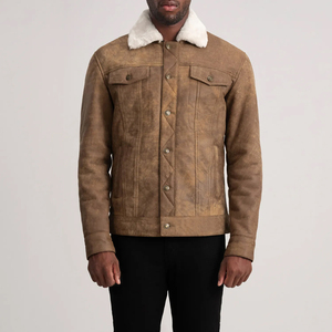 REAC READY INDUSTRY Premium Men's B3 Bomber Genuine Leather <b>Jacket</b> Breathable Windproof Winter Aviator <b>Pilot</b> Front Zipper Faux - Product Image 3