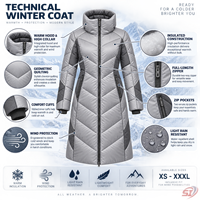 Veste technique respirante gris argenté personnalisée pour femme, avec capuche, doudoune d'hiver isolée pour l'extérieur, doublure en soie, chapeau amovible