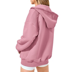 Vente en gros sweat à capuche zippé femme sweats à manches longues tenues d'automne sweats à capuche surdimensionnés vestes de mode décontractées 2025 - Product Image 6