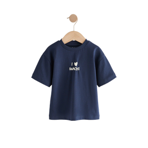 Camiseta de Manga Corta con Cuello Redondo Azul Marino para Hombre, 100% Algodón, Corte Regular, Color Sólido Informal, Tejido de Punto - Product Image 3