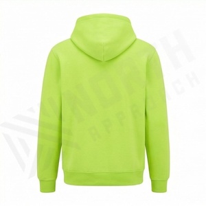 Sweat-shirts à capuche personnalisés en coton épais 100 % pour hommes, avec cordon de serrage et poche, en tissu uni, imprimés par le créateur, pour l'hiver - Product Image 2