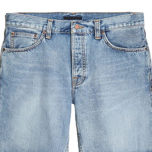 Shorts en jean décontractés taille haute coupe droite style streetwear 100% coton délavage clair respirant et lavable Fourniture ODM - Product Image 5