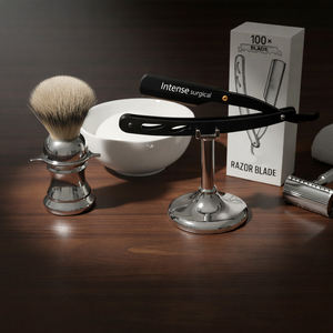 Navaja de Afeitar Clásica de Una Sola Hoja de Acero Inoxidable con Mango de Plástico, Navaja Profesional para Barbería, para Afeitado Masculino y Cuidado Diario - Product Image 6