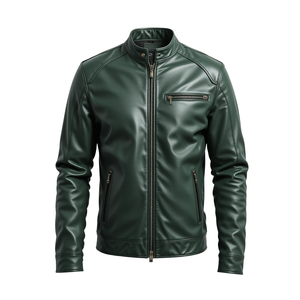Chaqueta de Motero de Cuero Vacuno Genuino para Hombre, Negra Clásica, Invierno, Fabricante y Proveedor Mayorista OEM ODM - Product Image 5