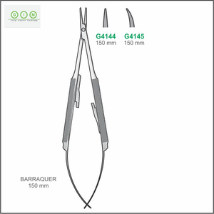 Porte-aiguilles micro en acier inoxydable, instruments chirurgicaux ophtalmiques, forceps de chirurgie oculaire avec inserts TC - Product Image 3